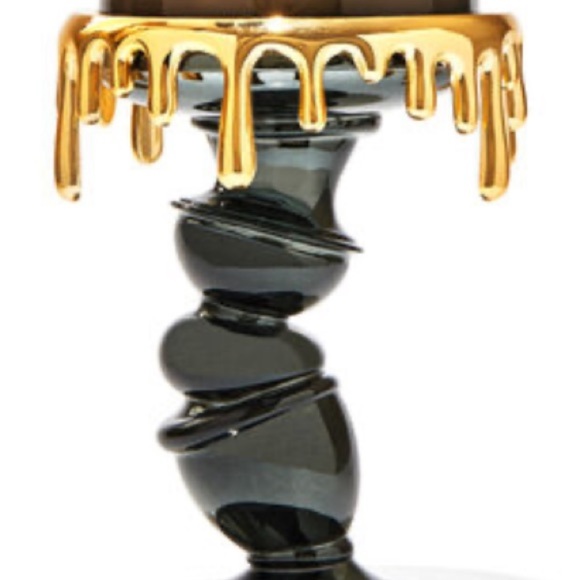 Unique GOTH gun steel candle holder rare dripping macabre tall pedestal - Picture 2 of 2